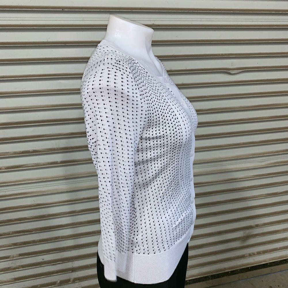 Halogen button up cardigan gray with black dots - Picture 5 of 7